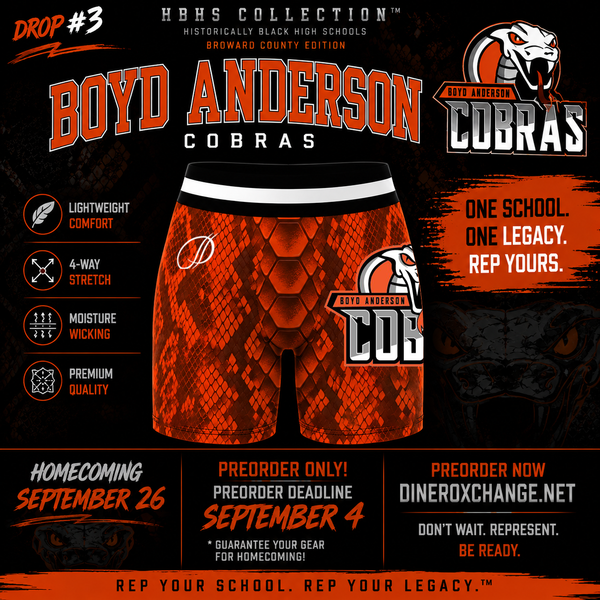 HBHS™ Boyd Anderson Women's Short Tights — Orange Snakeskin